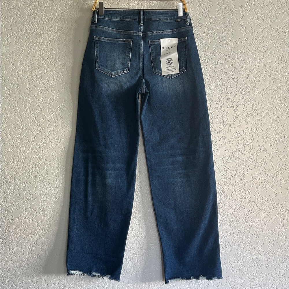 RISEN JEANS High Rise, Wide Leg, Frayed Hem Jeans - Picture 2 of 13